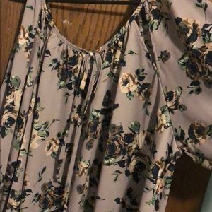 Light purple blouse with roses. Like new!